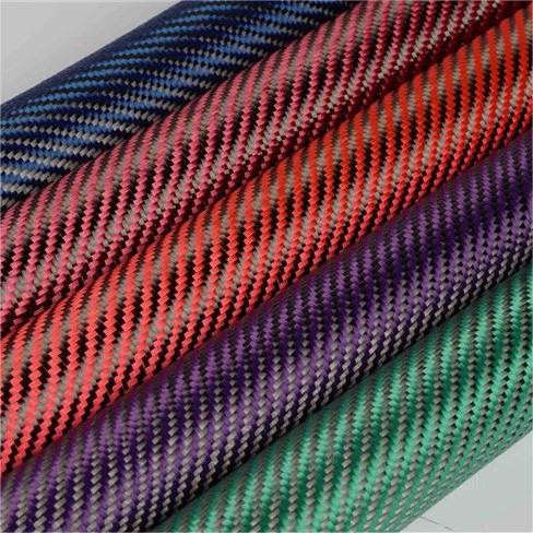 3K Carbon Kevlar Fabric Colored